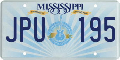 MS license plate JPU195