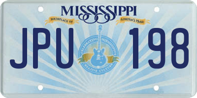 MS license plate JPU198