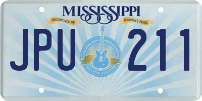 MS license plate JPU211