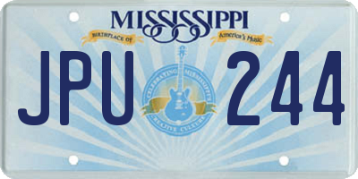 MS license plate JPU244