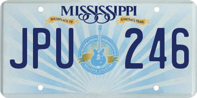 MS license plate JPU246