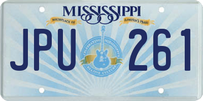 MS license plate JPU261