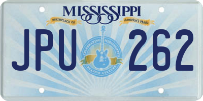MS license plate JPU262
