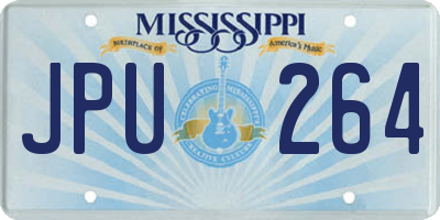 MS license plate JPU264