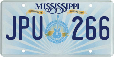 MS license plate JPU266