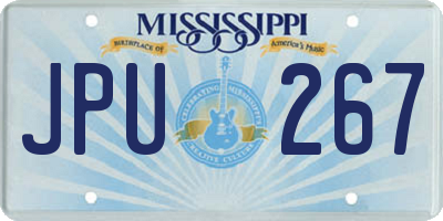 MS license plate JPU267