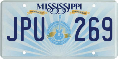 MS license plate JPU269