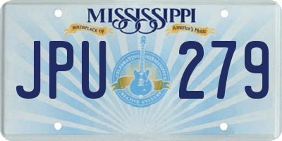 MS license plate JPU279