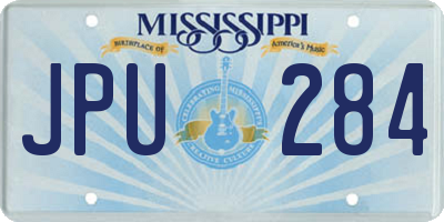 MS license plate JPU284