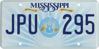 MS license plate JPU295