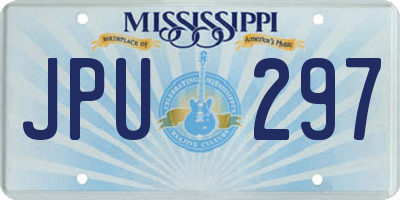 MS license plate JPU297