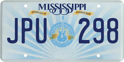 MS license plate JPU298