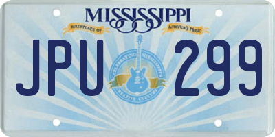 MS license plate JPU299