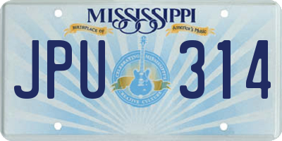 MS license plate JPU314