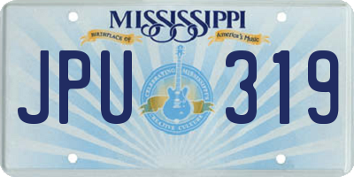 MS license plate JPU319