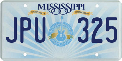 MS license plate JPU325