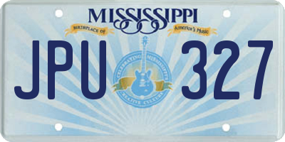 MS license plate JPU327