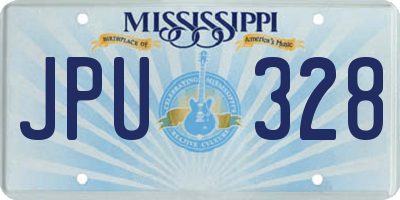 MS license plate JPU328