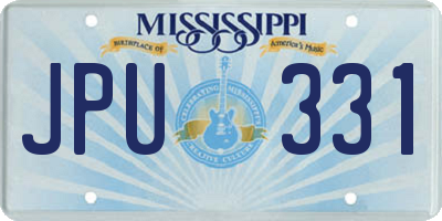 MS license plate JPU331