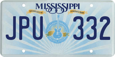MS license plate JPU332