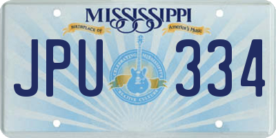 MS license plate JPU334