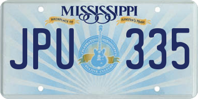 MS license plate JPU335