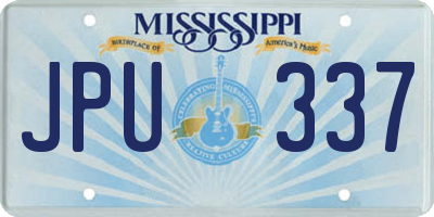 MS license plate JPU337