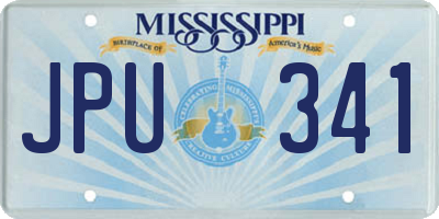 MS license plate JPU341