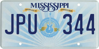 MS license plate JPU344