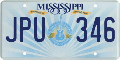 MS license plate JPU346