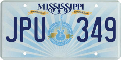 MS license plate JPU349