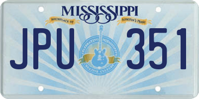 MS license plate JPU351