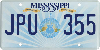MS license plate JPU355