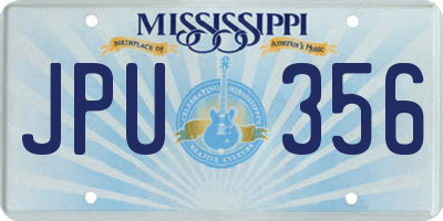 MS license plate JPU356
