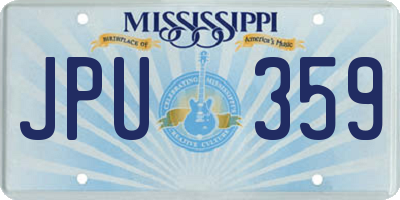 MS license plate JPU359