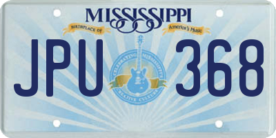 MS license plate JPU368