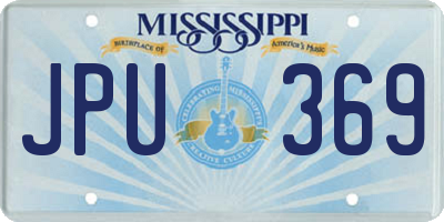 MS license plate JPU369