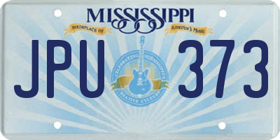 MS license plate JPU373