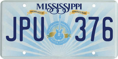 MS license plate JPU376