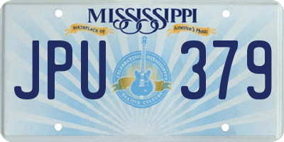 MS license plate JPU379