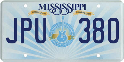 MS license plate JPU380