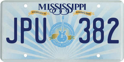 MS license plate JPU382