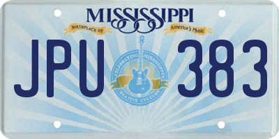 MS license plate JPU383