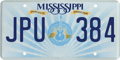 MS license plate JPU384