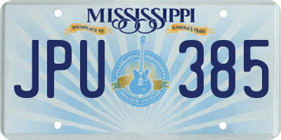 MS license plate JPU385