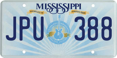 MS license plate JPU388