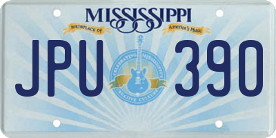 MS license plate JPU390