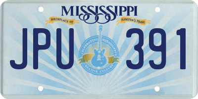 MS license plate JPU391