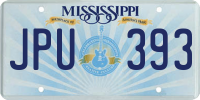 MS license plate JPU393