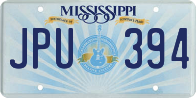 MS license plate JPU394